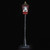 LED Lighted Snowing Mountain Christmas Street Lamp - 75" - Black and Red - IMAGE 1