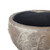 Terracotta Planter with Grass Pattern - 7.25" - Brown and Gray