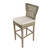 Armless Woven Padded Seat Bar Chair - 44.5" - Gray