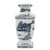 Oriental Ceramic Vase - 15" - Blue and White - IMAGE 1