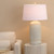 Ceramic Table Lamp with Shade - 31.5" - White and Blue - IMAGE 2