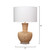 Rattan Table Lamp with Drum Shade - 29" - Brown and White - IMAGE 5