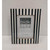 Striped Picture Frame - for 5" x 7" Photo - Black and White - IMAGE 1