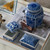 Floral Porcelain Jars with Lid - 6.5" - Blue and White - Set of 3 - IMAGE 5