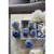 Floral Porcelain Jars with Lid - 6.5" - Blue and White - Set of 3