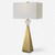 Tapered Base Table Lamp with Rectangular Shade - 31.75" - Brass Finish - IMAGE 1