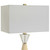 Tapered Base Table Lamp with Rectangular Shade - 31.75" - Brass Finish - IMAGE 3