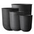Glazed Planter Pots - 23.5" - Black - Set of 4 - IMAGE 1