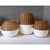 Textured Cane Iron Vase - 10" - White and Beige - IMAGE 1