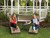 3 Piece Beige and Black Aluminium Folding Table and Reclining Chairs Set 69” - IMAGE 4