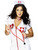 40" Red and White Nurses Heart Shaped Unisex Adult Halloween Stethoscope Costume Accessory - IMAGE 1
