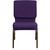 33.25” Purple and Gold Contemporary Stacking Church Chair - IMAGE 4