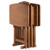 Set of 5 Teak Brown Wooden Snack Tables with Storage Stand, 25.50” - IMAGE 1