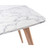 31.5" White and Beige Square Italian Carrara Marble Dining Table - IMAGE 2