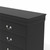 58.25" Black Wooden Double Dresser with Six Drawers - IMAGE 4