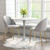 35.5" White Pedestal Round Dining Table - IMAGE 5