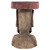 20.5" Brown and Red Easter Island Moai Side Table - IMAGE 5