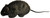 6" Black and Brown Furry Rat Halloween Tabletop Decor - IMAGE 1