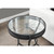 24" Black and Clear Round Accent Table with Tempered Glass - IMAGE 2