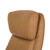 47.64" Camel Brown Mid-Century Modern Leatherette Gaslift Adjustable Swivel Office Chair - IMAGE 3