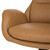 47.64" Camel Brown Mid-Century Modern Leatherette Gaslift Adjustable Swivel Office Chair - IMAGE 4