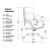 47.64" Camel Brown Mid-Century Modern Leatherette Gaslift Adjustable Swivel Office Chair