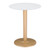 30" White and Gold Round Bistro Table - IMAGE 1