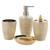 Set of 4 Gold Contemporary Shimmer Bathroom Accessories 10.75" - IMAGE 1
