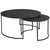 Set of 2 Black Modern Round Nesting Coffee Tables 35.25" - IMAGE 1