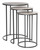 Set of 3 Black Contemporary Round Nesting Tables 23.5" - IMAGE 1