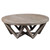 48" Khaki Brown Contemporary Round Coffee Table - IMAGE 3