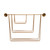 39" White and Gold 3-Tier Decorative Hanging Wall Shelf - IMAGE 3