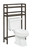 48" Coffee Brown 2-Tier Contemporary Bathroom Space Saver Shelf - IMAGE 2