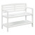 38" White Solid Large Bench with Back and Shelf - IMAGE 1