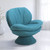 35" Turquoise Blue Port Leisure Accent Chair with Wing Arms - IMAGE 4