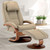 44.75" Beige and Brown Brampton Recliner Chair with Ottoman - IMAGE 4