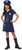 Navy Blue Police Officer Girl Child Halloween Costume - Small - IMAGE 1