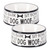 Set of 2 Vibrant Unique Black Dog Text Ceramic Medium Pet Bowl, 6.25" - IMAGE 1