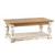 47" White and Brown Vintage Style Rectangular Coffee Table - IMAGE 1