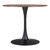 35.5" Brown and Black Pedestal Round Dining Table - IMAGE 3
