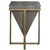 25.25" Gray and Gold Modern Style Upside Down Pyramid Shaped Accent Table - IMAGE 1