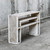 48" Genara Bone White Carved Console Table with Geometric Design - IMAGE 3