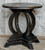 27" Soft Black Mindi Wood Circle Motif Decorative Round Accent Table - IMAGE 1
