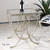 27" Hand Forged Iron Antiqued Silver with Tempered Clear Glass Top Side Table - IMAGE 1