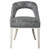 30" Gray and White Decorative Accent Chair - IMAGE 1