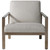 31" Brown and Beige Contemporary Accent Chair - IMAGE 1