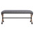 48" Navy Blue and Cream White Striped Upholstered Bench - IMAGE 1