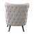 35" Cream Button Tufted Accent Chair with Nailhead Trim and Dowel Legs - IMAGE 5