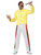 41" Yellow and White Queen Freddie Mercury Party Men Adult Halloween Costume - Large - IMAGE 1