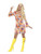 40" Orange and Yellow 1960's Floral Hippie Women Adult Halloween Costume - Large - IMAGE 4